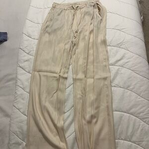 Zara Cream Wide Leg Women's Pants